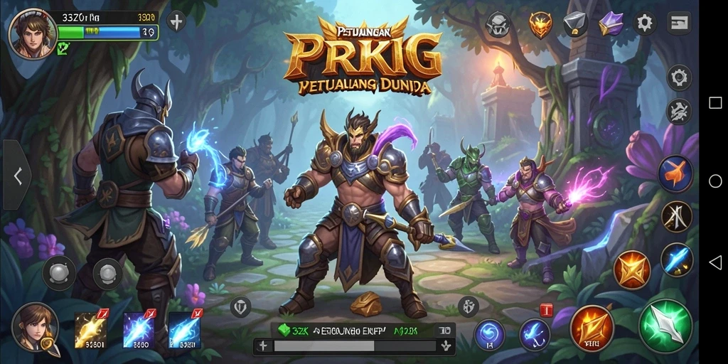 Tampilan gameplay RPG yang mendebarkan di dalam 33ZK.