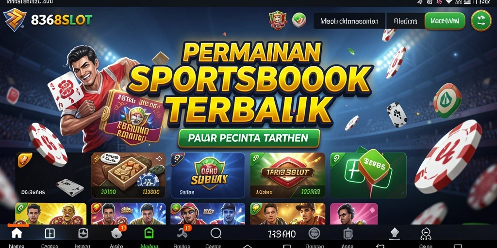 Screenshot menunjukkan tampilan menarik dari gameplay Sportsbook 8368SLOT.