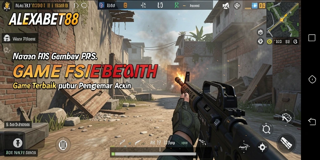 Tampilan gameplay ALEXABET88 yang mendebarkan dalam mode FPS.