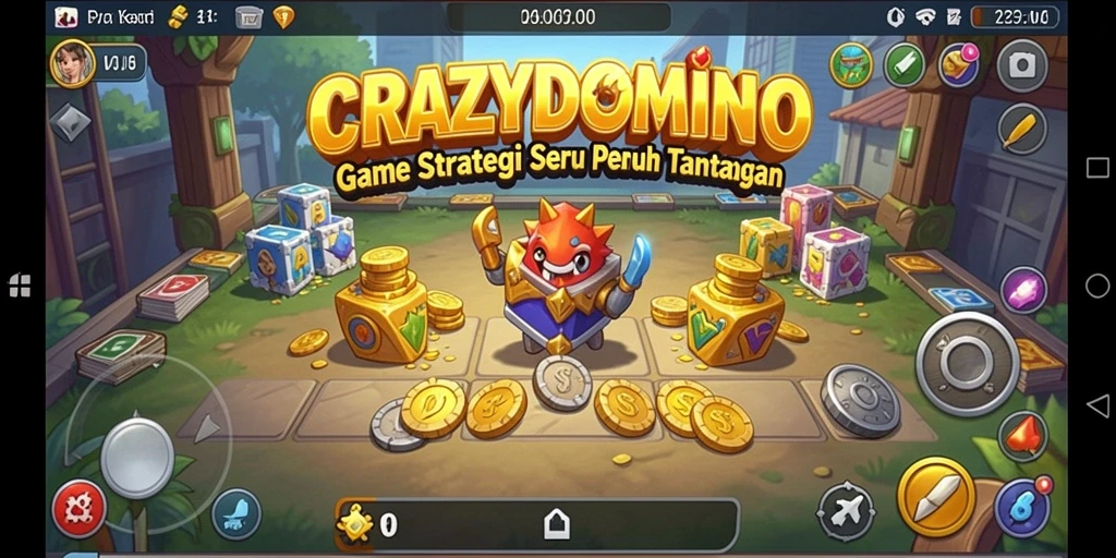 Tampilan seru dari gameplay <strong>CRAZYDOMINO</strong> yang menantang.