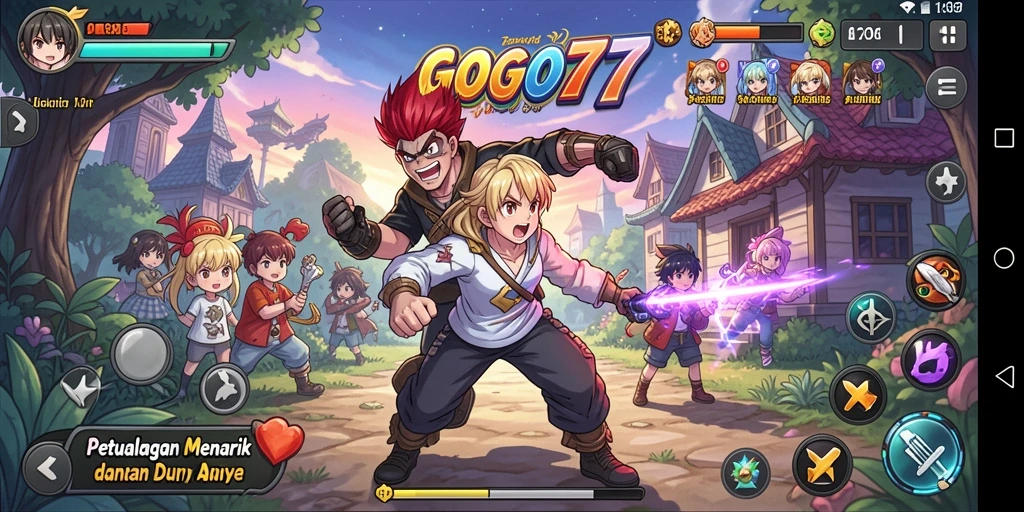 Gameplay GOGO77 yang penuh warna dan karakter anime yang menarik.