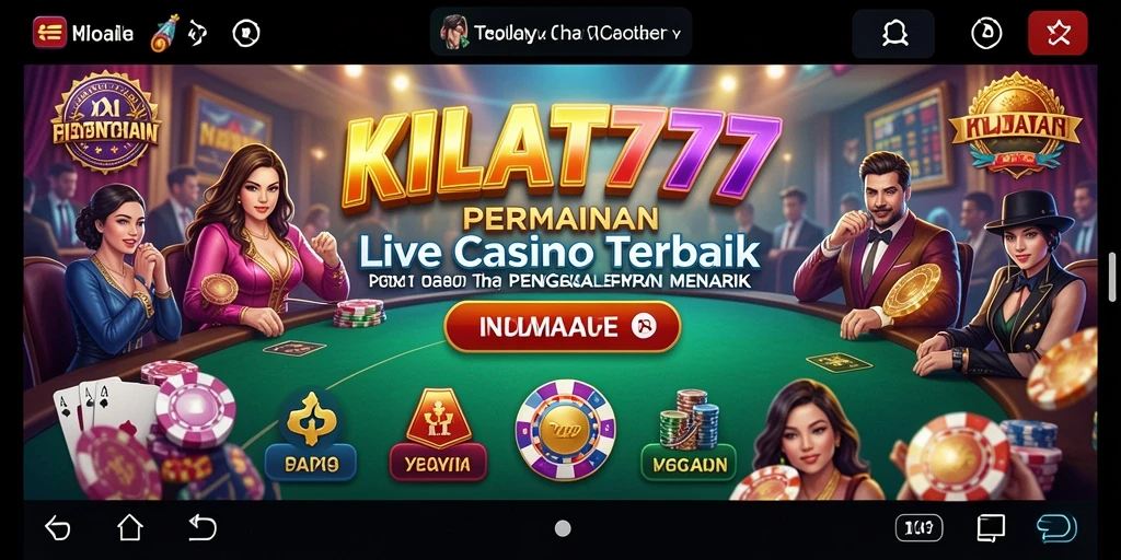 Tampilan bermain Live Casino KILAT777 dengan dealer profesional dan interaksi langsung.