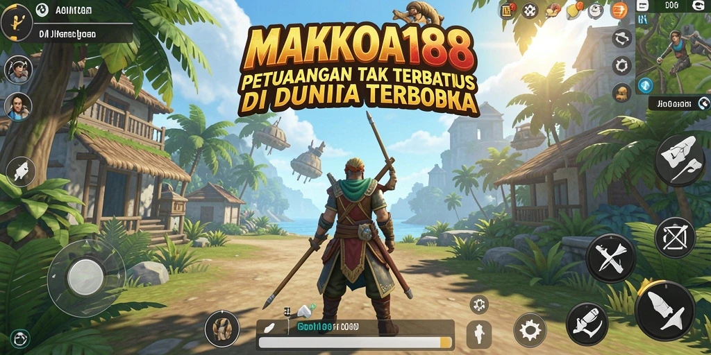 Tangkapan layar gameplay MAHKOTA188 menampilkan dunia terbuka yang indah dan mendetail.