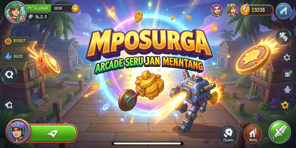 Tampilan gameplay utama MPOSURGA yang menggugah selera.