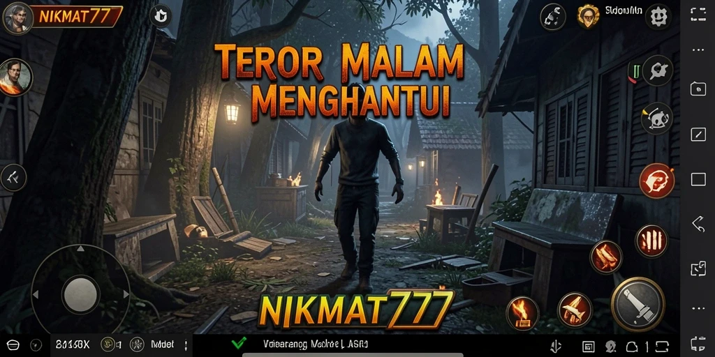 Screenshot menampilkan gameplay menegangkan dari NIKMAT777.