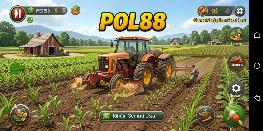 Screenshot gameplay POL88 menampilkan aksi bertani yang seru dan interaktif.