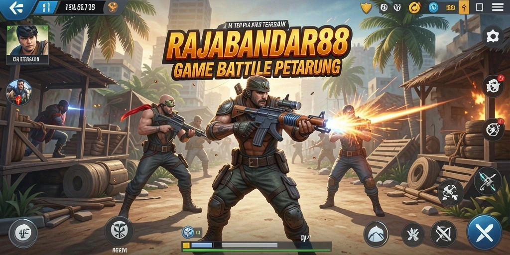 Gameplay seru dengan aksi pertempuran di arena RAJABANDAR88.