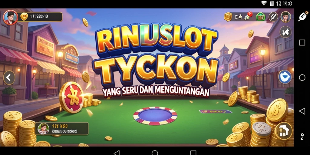 Screenshot RINDUSLOT menampilkan gameplay menarik dari membangun kasino.