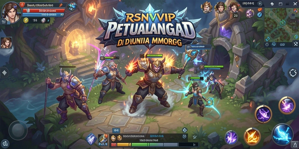 Tampilan gameplay menarik dari RSNVIP yang menyajikan pertempuran di dunia MMORPG.