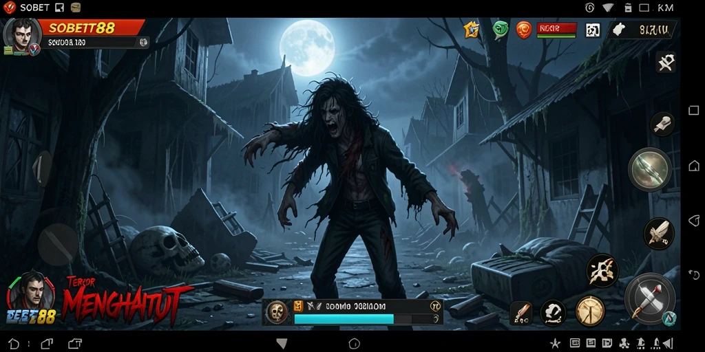 Tangkapan layar menampilkan suasana mencekam dalam gameplay SOBET88.