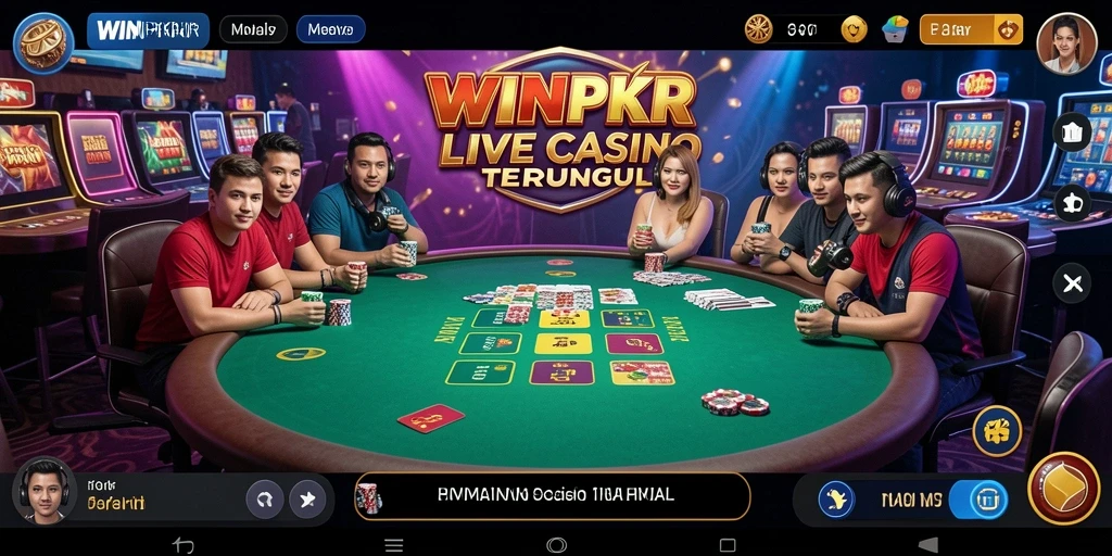 Tampilan gameplay menarik dari permainan Live Casino di WINPKR.