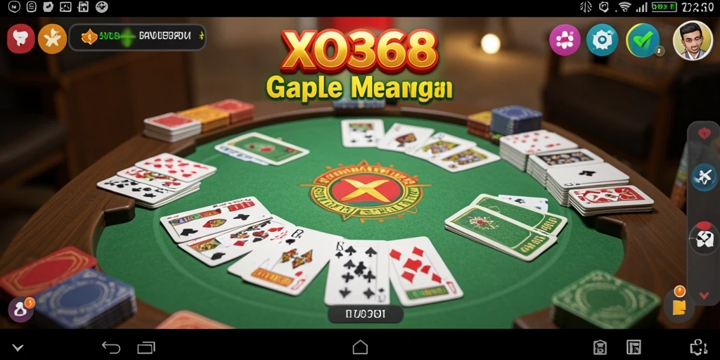 Screenshot gameplay XO368 menampilkan keseruan bermain Gaple.